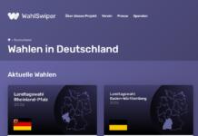 WahlSwiper für Landtagswahlen in Rheinland-Pfalz und Baden-Württemberg gestartet