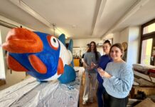 Fisch Jakkie wird neu bemalt