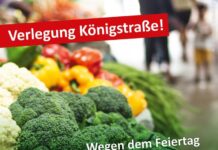 Verlegung Wochenmarkt