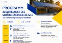 »Auswirkungen des Gebäudeenergiegesetzes auf vereinseigene Sportstätten«