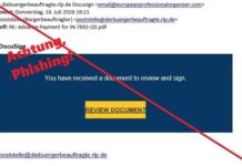 Vorsicht vor Phishing-Mails im Namen des Bürgerbeauftragten von Rheinland-Pfalz