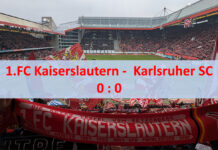 Remis im Südwest-Derby: FCK mit 0:0 gegen den Karlsruher SC