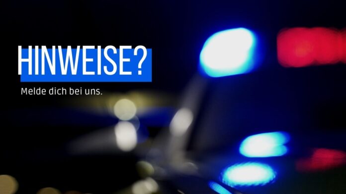Hinweis blau Polizei
