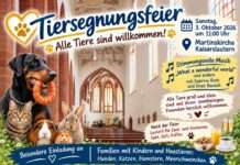 Kirchentüren auf für Dackel, Stubentiger und Wellensittich: Tiersegnung in der Martinskirche