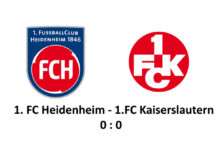 Torloses Remis in Heidenheim: FCK trennt sich 0:0 vom 1. FC Heidenheim